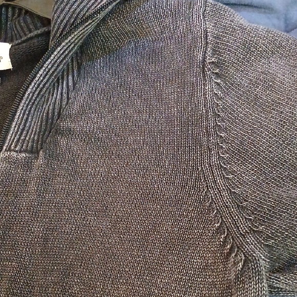 Woolrich Full-Zip Ribbed Knit Sweater - Black Acid Wash - Picture 5 of 7